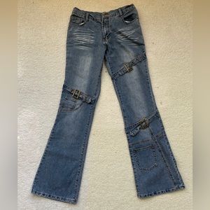 Vintage Y2K buckle flare jeans